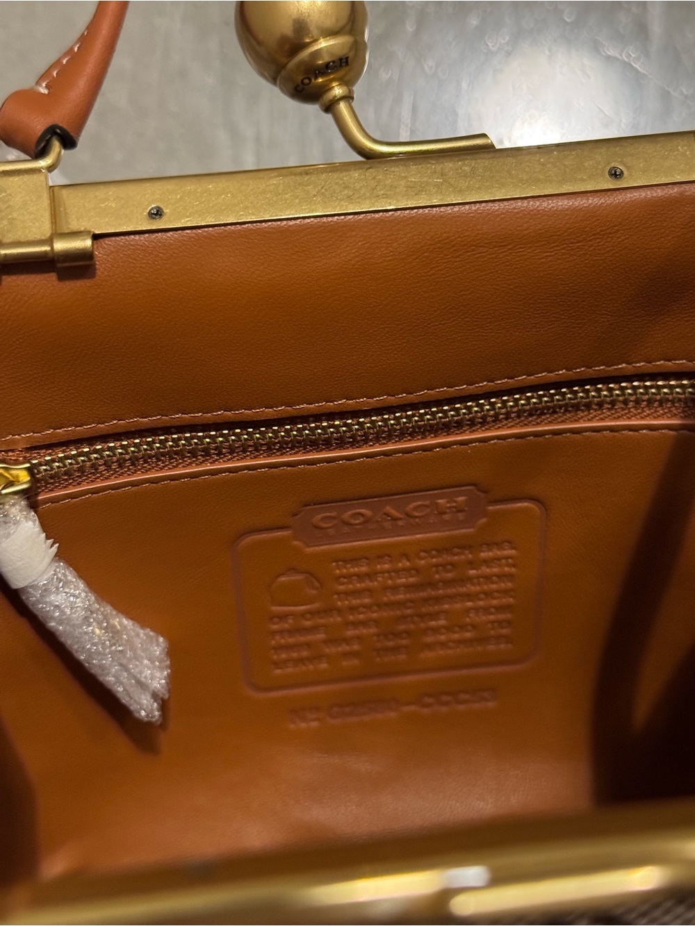 Coach Kisslock Frame Bag 16 in Signature Crystal Monogram - Picture 7 of 9
